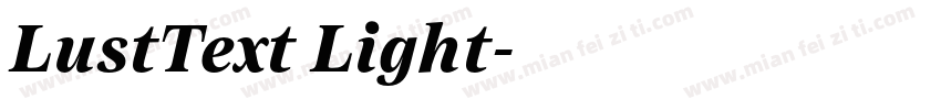 LustText Light字体转换